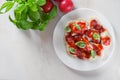 Ravioli with tomato sauce Royalty Free Stock Photo