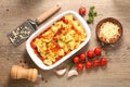 Raviolis with cheese and tomato sauce Royalty Free Stock Photo