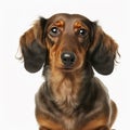 Ravishing adorable dachshund or sausage dog portrait.