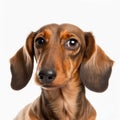 Ravishing adorable dachshund or sausage dog portrait.