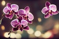 Ravishing blossom orchids flower digital illustration background.