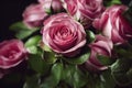 Ravishing realistic detail intricate beauty of vivid color rose .