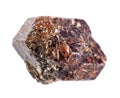 raw Almandine (almandite, garnet) crystal isolated Royalty Free Stock Photo