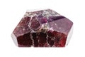 raw Almandine garnet crystal isolated on white Royalty Free Stock Photo