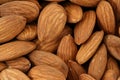 Raw Almonds background Royalty Free Stock Photo