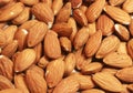 Raw almonds background Royalty Free Stock Photo