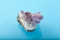 Raw amethyst rock with reflection Royalty Free Stock Photo