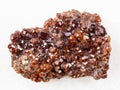 raw Andradite garnet crystals on stone on white Royalty Free Stock Photo