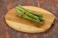 Raw asparagus heap