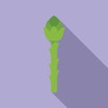 Raw asparagus icon flat vector. Plant bunch