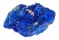 raw azurite (chessylite) stone on white Royalty Free Stock Photo