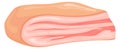 Raw bacon. Uncooked pork meat cartoon icon