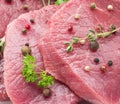Raw beaf steaks. Royalty Free Stock Photo