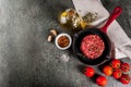 Raw beef burgers cutlets Royalty Free Stock Photo