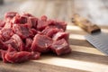 Beef cubes for cooking