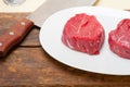 Raw beef filet mignon