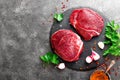 Raw beef meat. Fresh beef steaks Royalty Free Stock Photo