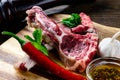 Raw beef Rib bone steak barbecue Royalty Free Stock Photo