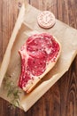 Raw beef Rib bone steak Royalty Free Stock Photo