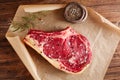 Raw beef Rib bone steak Royalty Free Stock Photo