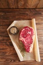 Raw beef rib bone steak Royalty Free Stock Photo