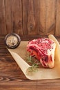 Raw beef Rib bone steak Royalty Free Stock Photo