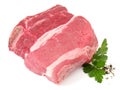 Raw Beef Rib Meat for Beef Stock - Isolated Royalty Free Stock Photo