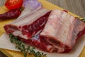 Raw beef ribs Royalty Free Stock Photo