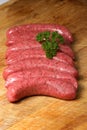 Raw beef sausages Royalty Free Stock Photo
