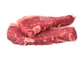 Raw beef sirloin steak