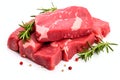 raw beef steak. Generative AI Royalty Free Stock Photo