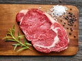 Raw beef steak Royalty Free Stock Photo