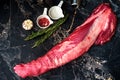 Raw beef tenderloin in one piece Royalty Free Stock Photo