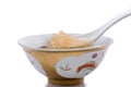 Raw Bird nest soup with Chinese bowl Royalty Free Stock Photo