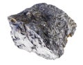 raw bituminous coal stone on white