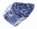 raw blue Sodalite stone on white Royalty Free Stock Photo