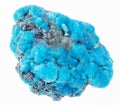 raw blue turquoise stone on white Royalty Free Stock Photo