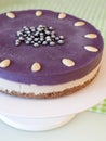 Raw blueberry vegan cake