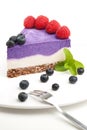 Raw blueberry vegan cake