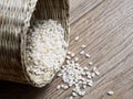 Raw bomba white rice Royalty Free Stock Photo