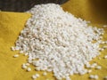 Raw bomba white rice Royalty Free Stock Photo