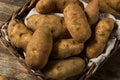 Raw Borwn Organic Russet Potatoes Royalty Free Stock Photo