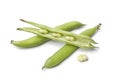 Raw broad beans in pod Royalty Free Stock Photo