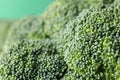 Raw broccoli, macro. Fresh vegetable. Healthy