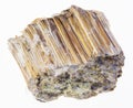 raw brown Asbestos stone on white Royalty Free Stock Photo