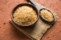 Raw brown basmati rice Royalty Free Stock Photo