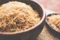 Raw brown basmati rice