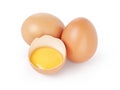 Raw brown chicken egg isolated Royalty Free Stock Photo