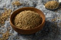 Raw Brown Organic  Ajwain Seed Royalty Free Stock Photo