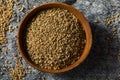 Raw Brown Organic  Ajwain Seed Royalty Free Stock Photo